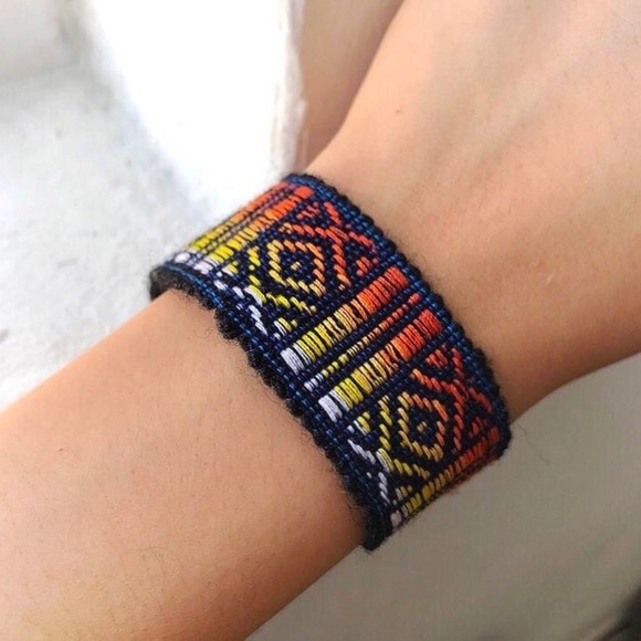 Boho Vibrant (Wide) Woven Bracelet - Picture 2 of 4